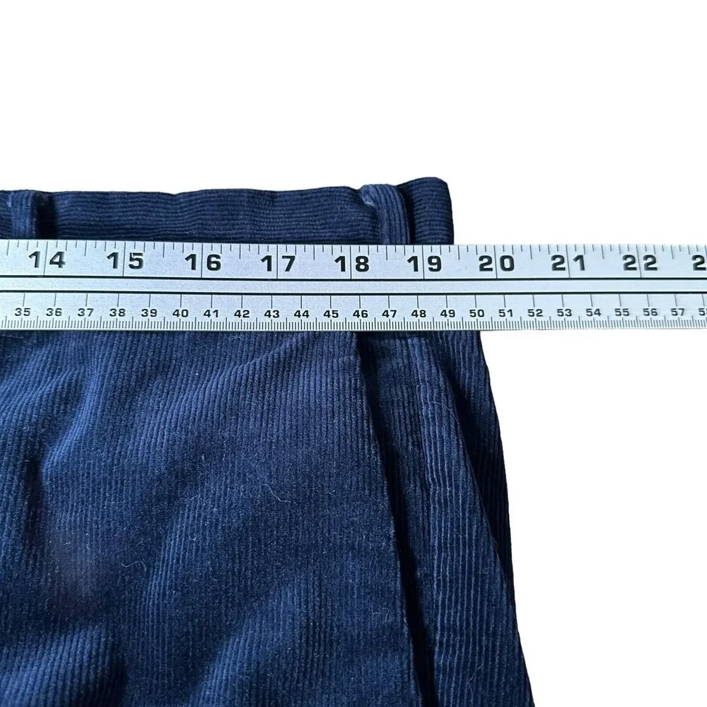 Polo Ralph Lauren Corduroy Pants Men’s 38 x 29.5 Navy Blue Blend Slim Fit Cotton